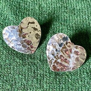 T. Sardelli & Sons I Sterling Hammered Heart Studs
